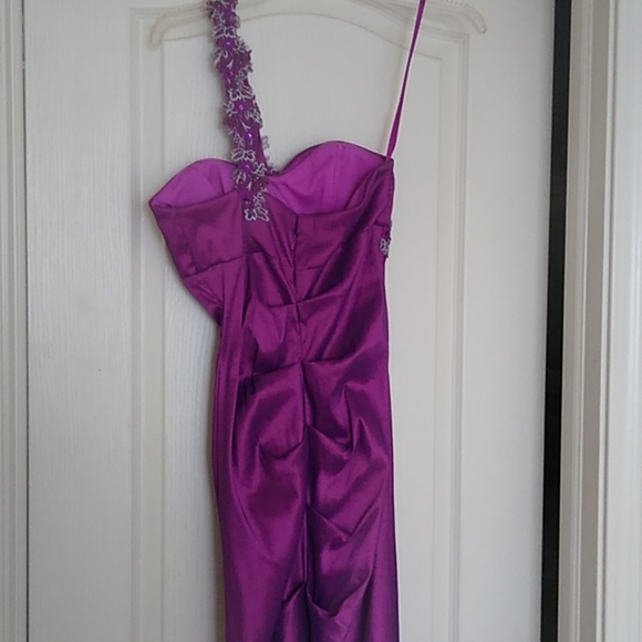 Cache Prom Dress Purple Size 6 - Picture 3 of 6